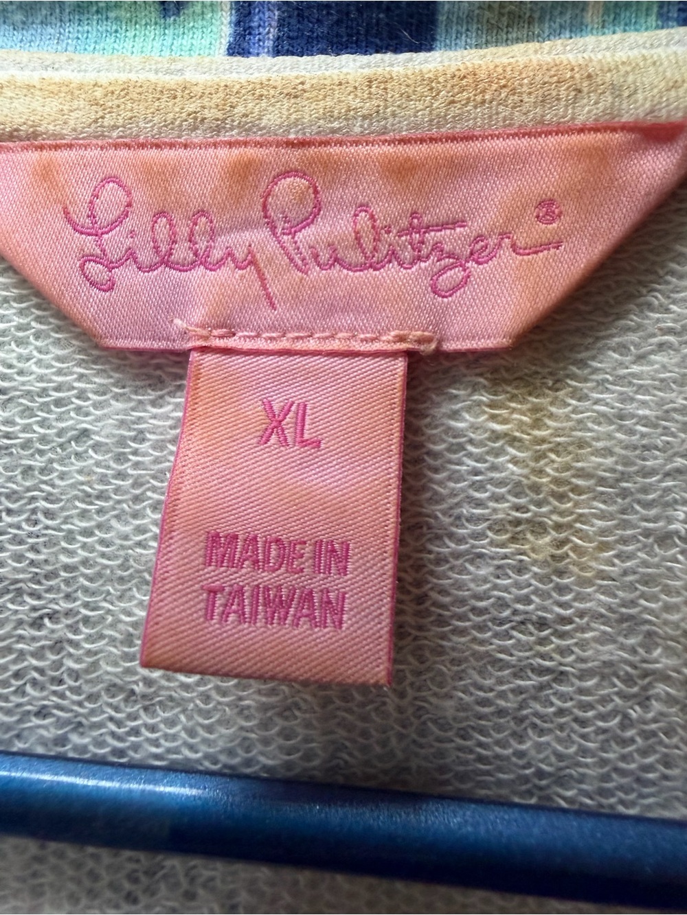 Lilly Pulitzer UPF 50+ Skipper Popover XL Blue Ikat Print - Picture 3 of 5
